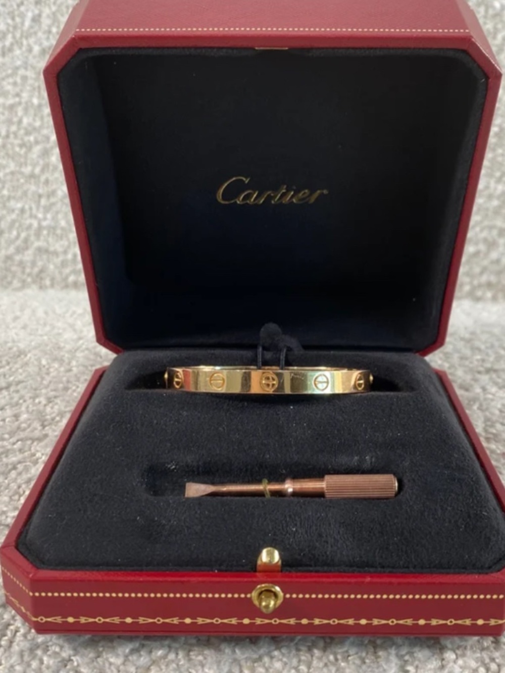 Authentic Pre-Owned Cartier Love Bracelet Rose Gold Size 16